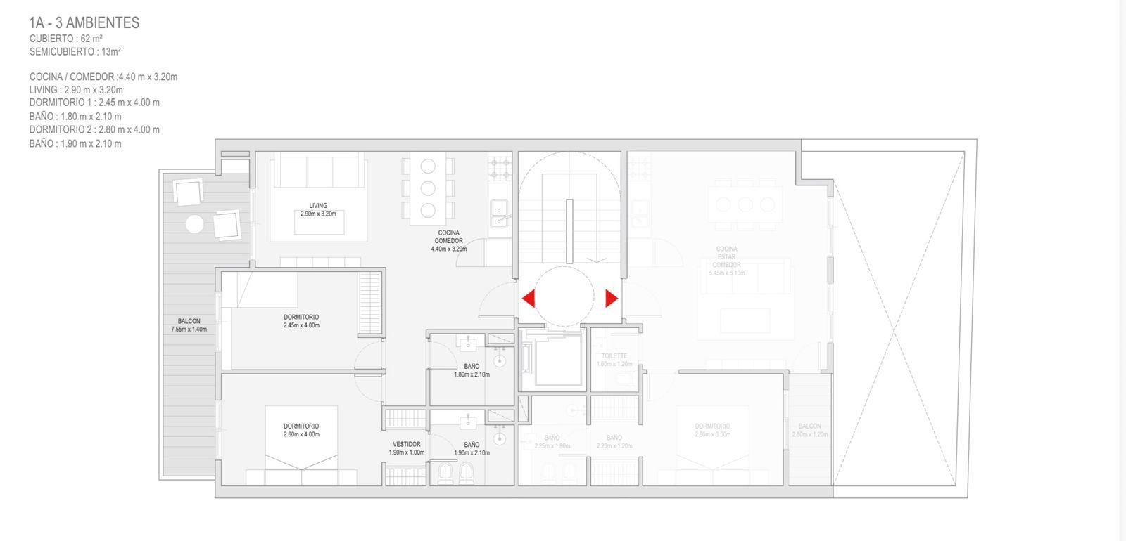 VENTA-DEPARTAMENTO-TRES AMBIENTES-CATEGORIA-NAON