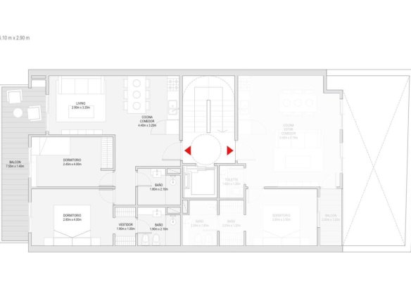 VENTA-DEPARTAMENTO-TRES AMBIENTES-CATEGORIA-NAON
