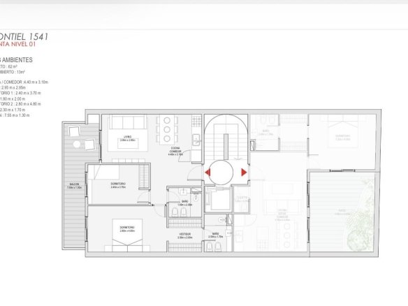 VENTA-DEPARTAMENTO-TRES AMBIENTES-BALCON-VESTIDOR-SUITE