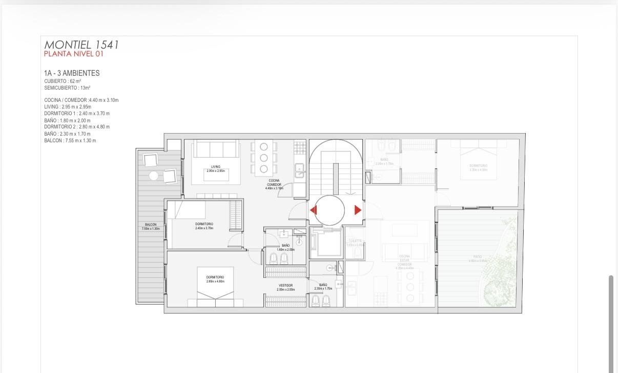 VENTA-DEPARTAMENTO-TRES AMBIENTES-BALCON-VESTIDOR-SUITE