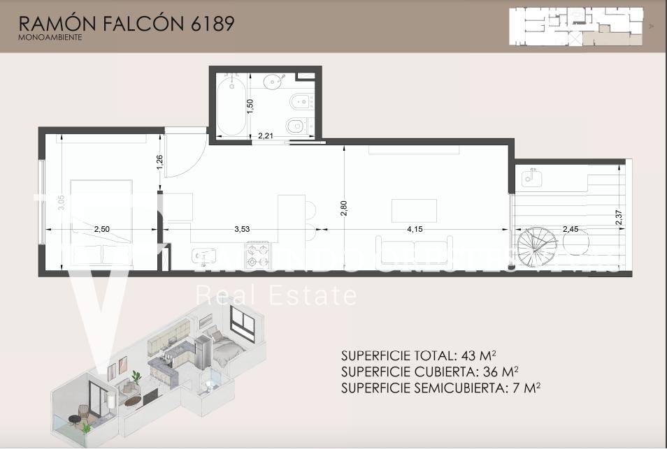 VENTA-MONO AMBIENTES-BALCON-BAÑO-A ESTRENAR-LINIERS