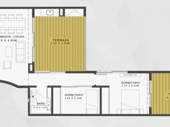 VENTA- DEPARTAMENTO- TRES AMBIENTES- BALCON TERRAZA- VILLA LURO