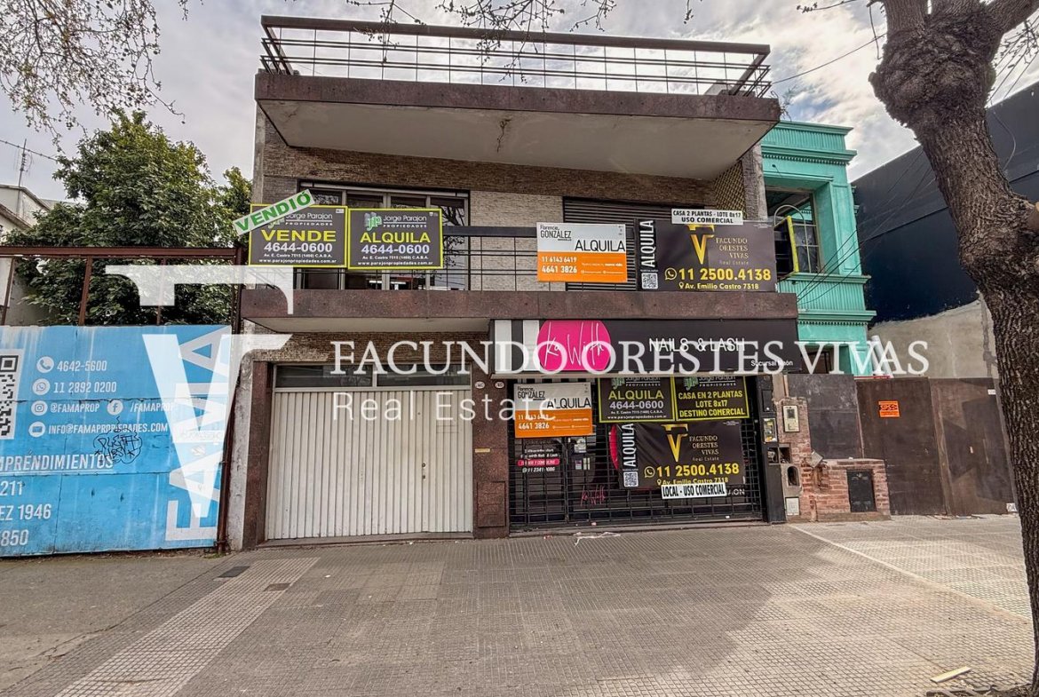 ALQUILER – CASA – LOCAL – IDEAL PARA EMPRENDIMIENTO – CUATRO AMBIENTES – AVENIDA – LINIERS
