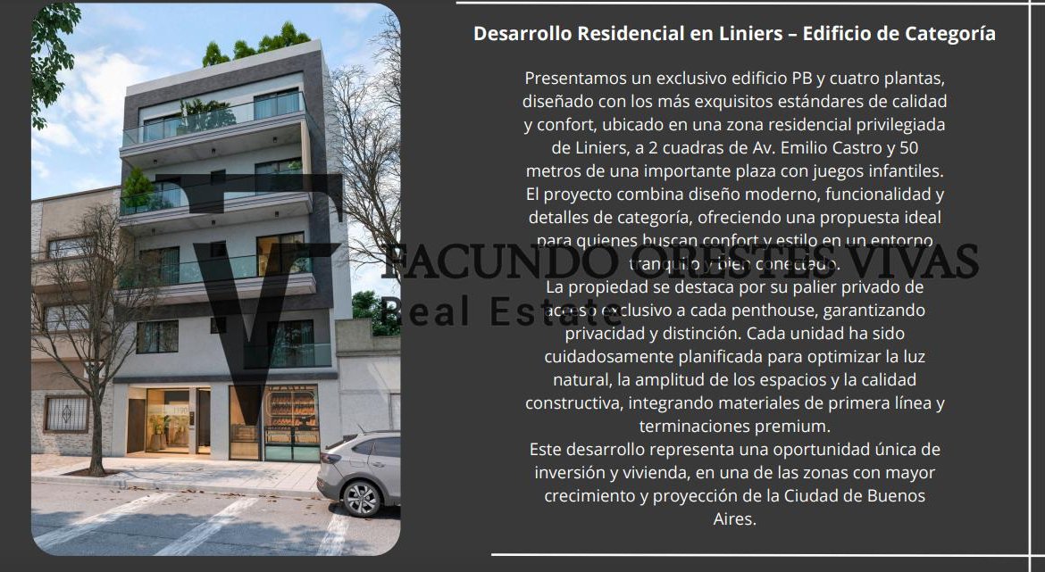 VENTA-DOS AMBIENTES-FRENTE-PISO PRIVADO-BALCON ATERRAZADO-LINIERS